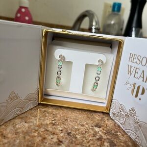 Bomb Party Resort Wear Simply Idyllic Mint Tourmaline Hoops